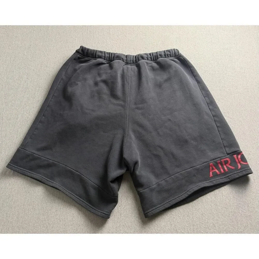 Jordan Shorts Mens Large Black Jumpman Classics Nike Air Fleece Logo Sweat